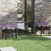Image de vidaXL Jardinières 2 pcs Noir 70x70x70 cm Bois de pin massif