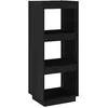 Image de Bibliothèque Séparateur de pièce noir 40x35x103 cm pin massif
