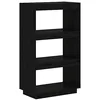 Image de Bibliothèque Séparateur de pièce Noir 60x35x103 cm Pin massif