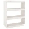 Image de vidaXL Bois de Pin Bibliothèque Séparateur de Pièce Cloison de Séparation Armoire à Livres Etagère de Rangement Salon Intérieur Blanc 80x35x103 cm