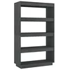 Image de Bibliothèque Séparateur de pièce Gris 80x35x135 cm Pin massif