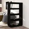 Image de vidaXL Bibliothèque/Séparateur de pièce Noir 80x35x135 cm Pin massif