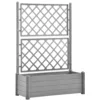 Image de Jardinière avec treillis 100x43x142 cm PP Gris pierre