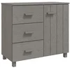 Image de Buffet HAMAR Gris clair 90x40x80 cm Bois massif de pin