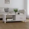 Image de vidaXL Table basse HAMAR Blanc 100x55x35 cm Bois massif de pin