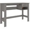 Image de Bureau HAMAR Gris clair 110x40x75 cm Bois massif de pin