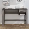 Image de vidaXL Bureau HAMAR Gris clair 110x40x75 cm Bois massif de pin