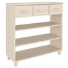 Image de vidaXL Table Console Etagère de Rangement Armoire d'Entrée Table de Salon Couloir Maison Intérieur Marron Miel 90x35x90 cm Bois Massif de Pin