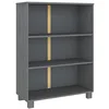 Image de vidaXL Bibliothèque Étagère à Livres Armoire à Livres Meuble de Rangement Étagère de Présentation Gris Foncé 85x35x112 cm Bois de Pin Massif