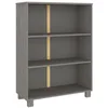 Image de vidaXL Bibliothèque Étagère à Livres Armoire à Livres Meuble de Rangement Étagère de Présentation Gris Clair 85x35x112 cm Bois de Pin Massif