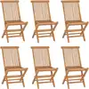 Image de vidaXL Chaises pliables de jardin lot de 6 Bois de teck solide