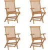 Image de vidaXL Chaises pliables de jardin lot de 4 Bois de teck solide