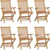 Image de vidaXL Chaises pliables de jardin lot de 6 Bois de teck solide