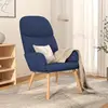 Image de vidaXL Chaise de relaxation Bleu Tissu