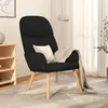 Image de vidaXL Chaise de relaxation Noir Tissu