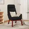 Image de vidaXL Chaise de relaxation Noir Tissu