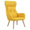 Image de Chaise de relaxation Jaune moutarde Tissu
