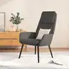 Image de vidaXL Chaise de relaxation Gris foncé Tissu