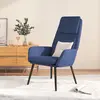 Image de vidaXL Chaise de relaxation Bleu Tissu