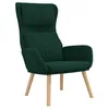 Image de vidaXL Chaise de Relaxation Vert foncé Velours