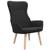 Image de vidaXL Chaise de Relaxation Chaise de Salle de Séjour Fauteuil de Relaxation Siège de Salon Meuble de Salle de Séjour Intérieur Tissu Noir