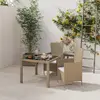 Image de vidaXL Ensemble à manger d'extérieur 3 pcs et coussins Résine tressée