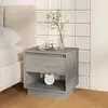 Image de vidaXL Table de chevet Gris béton 45x34x44 cm Bois d'ingénierie