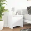 Image de vidaXL Tables de chevet 2 pcs blanc 45x34x44,5 cm bois d'ingénierie