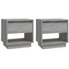 Image de Tables de chevet 2 pcs Sonoma gris 45x34x44cm Bois d ingénierie
