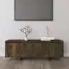 Image de vidaXL Meuble TV chêne fumé 120x30x40,5 cm bois d'ingénierie
