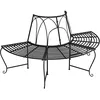 Image de Banc demi circulaire tour d arbre Ø159 cm Noir Acier