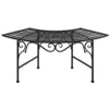 Image de vidaXL Banc Tour d'arbre Siège d'Extérieur Banc d'Extérieur Banc de Patio Siège de Terrasse Meuble de Jardin Cour 113 cm Noir Acier