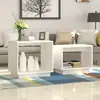 Image de vidaXL Tables basses gigognes 2 pcs Blanc Bois de pin massif