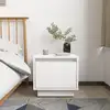 Image de vidaXL Table de chevet Blanc 35x34x32 cm Bois de pin solide
