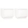 Image de Tables de chevet 2 pcs Blanc 35x34x32 cm Bois de pin solide