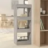 Image de vidaXL Bibliothèque/séparateur de pièce gris béton bois d'ingénierie