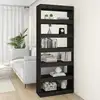 Image de vidaXL Bibliothèque/Séparateur de pièce noir bois d'ingénierie