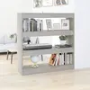 Image de vidaXL Bibliothèque/Séparateur de pièce Gris béton 100x30x103 cm