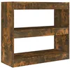 Image de Bibliothèque Séparateur de pièce chêne fumé 80x30x72 cm