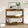 Image de vidaXL Bibliothèque/Séparateur de pièce chêne fumé 80x30x72 cm