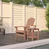 Image de vidaXL Chaise de jardin Adirondack avec table PEHD Marron