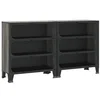 Image de Armoires de rangement 2 pcs Gris 72x36x82 cm Métal et MDF