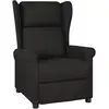 Image de vidaXL Fauteuil inclinable Noir Tissu