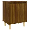 Image de Table de chevet avec pieds en bois Chêne marron 40x30x50 cm