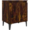 Image de Table de chevet avec pieds en métal Chêne fumé 40x30x50 cm