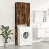 Image de vidaXL Meuble pour machine à laver Chêne fumé 64x25,5x190 cm