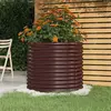 Image de vidaXL Jardinière de jardin Acier galvanisé 80x80x68 cm Marron