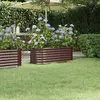 Image de vidaXL Lit surélevé de jardin Acier galvanisé marron