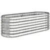 Image de vidaXL Lit surélevé de Jardin Acier Enduit de Poudre Argenté