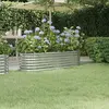 Image de vidaXL Lit surélevé de jardin Acier galvanisé Argenté